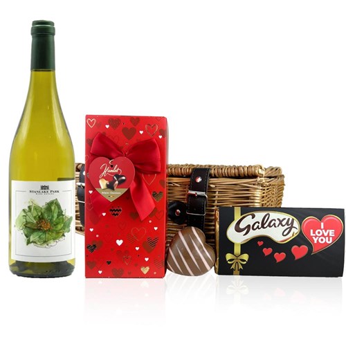 Stanlake Park Wine Estate Bacchus 75cl White Wine And Chocolate Love You Hamper
